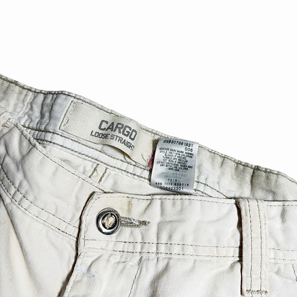 Levi's Cargo Loose Straight Pants 31x32 Paint Splatter Distressed Workwear Y2K - Picture 4 of 9